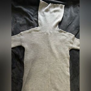 Lulus Tea Reader Light Grey Sweater Dress